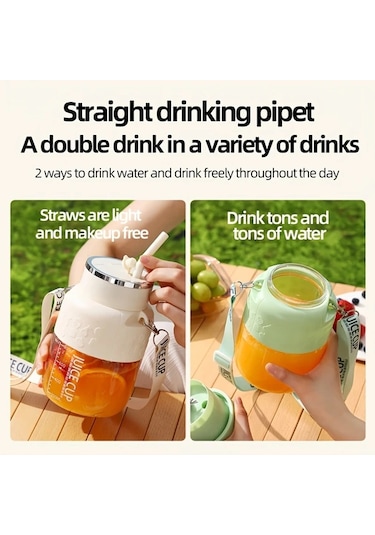 Motion003 Beyaz 2si 1 Arada Tasinabilir Elektrikli Blender Ve Meyve Sikacagi Usb Sarjli 08l Kapasiteli Alti Bicakli Mini Meyve Soku Makinesi