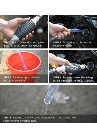 Gaz Benzinli Benzin Yağı Sıvı Su İçin Manuel Yakıt Transfer Pompası