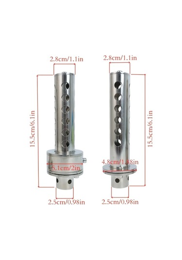 Hightower 1 Adet 48mm Evrensel Motor Egzoz Boru Aksesuarları Modifikasyon Parçaları