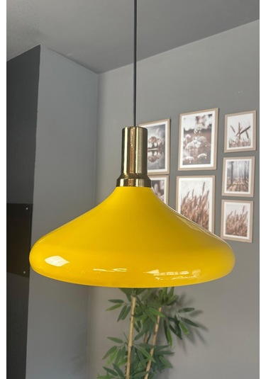 Champion Açık Sarı Eskitme Fener Başlık Tekli Avize Sarkıt Salon Mutfak Butik Aydınlatma Avizeler Açık Sarı