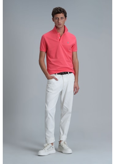 Lufian Erkek Laon Smart Polo T-shirt 111040164 Pembe