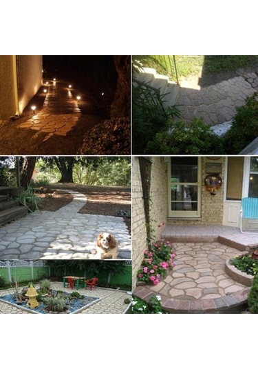 Manuel Çimento Beton Yol Kalıp Plastik Kalıp Diy Bahçe Kaldırım Kalıbı