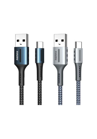 Remax Rc-003a 2.4a Tip-c / Usb-c Barrett Serisi Şarj Veri Kablosu, Uzunluk: 1m Gümüş
