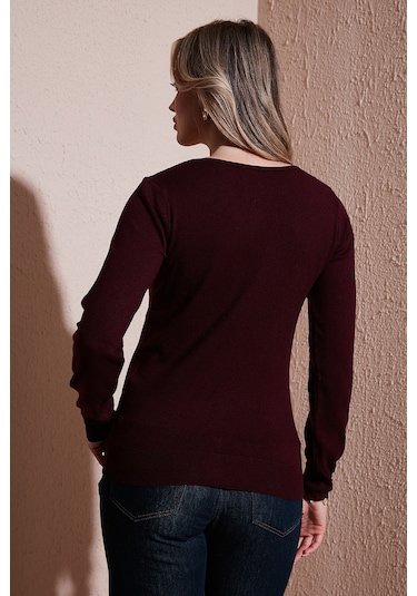Fashion Friends Bayan Hırka 25k0781k1 Bordo Bordo Fashion Friends Bayan Hırka 25k0781k1 Bordo Bordo
