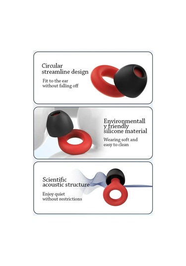 Silikon Sim Kulak Tıkacı Uyku Sesi Earon Tıkacı Gürültü Azaltma Malzemeleri Ses Yalıtımı Gürültü Azaltıcı Kulak Tıkacı
