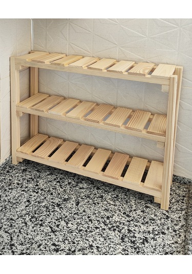 Baharatlık Konserve Standı Tezgah Üstü Düzenleyici Ahşap