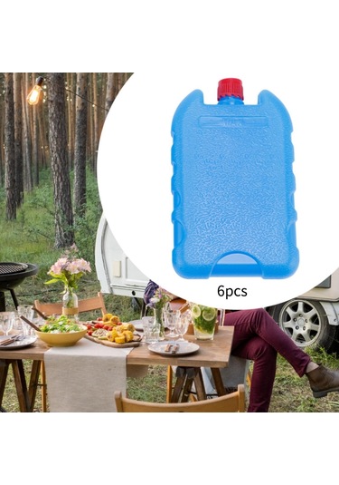 Suntek 6x Buz Soğutucu Blokları Yeniden Kullanılabilir Mavi