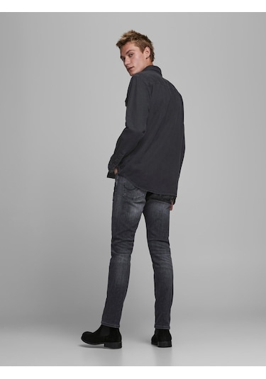 Jack Jones Erkek Denim Gömlek Jjesherıdan 12138115 Siyah