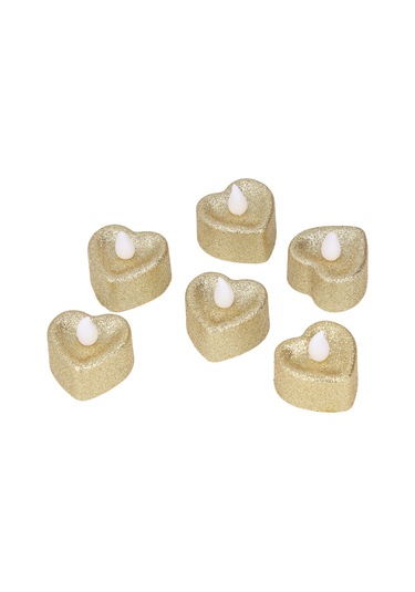 6 Lı Kalp Şekilli Led Mum - Yongtao A