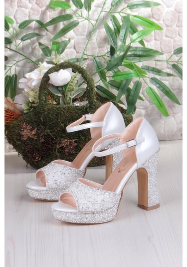 Fort 2280 Jena Platform Taban Yüksek Topuklu Özel Tasarım Kadın Ayakkabı