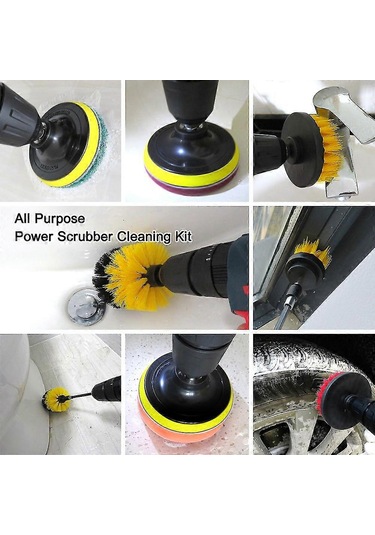 4 Parça Fırça Güçlü Ovma Fırçası Genişletilmiş Uzun Ek Parça Seti Çok Amaçlı Fırça Fırça Setleri