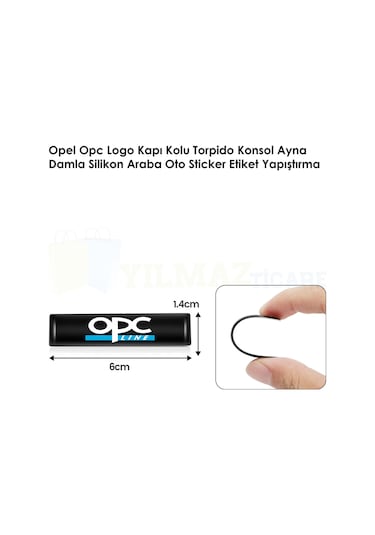 Opel Opc Logo Kapı Kolu Torpido Konsol Ayna Damla Silikon Araba Oto Sticker Etiket Yapıştırma