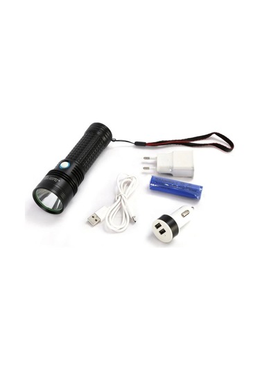 Baretta Tk92 2000 Lümen Amerikan L2 Led Profesyonel Şarjlı El Feneri Açık Gri