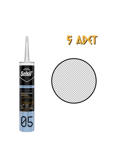 Selsil Mutfak Banyo Duşakabin Silikonu Şeffaf 280 Ml. - 5 Adet