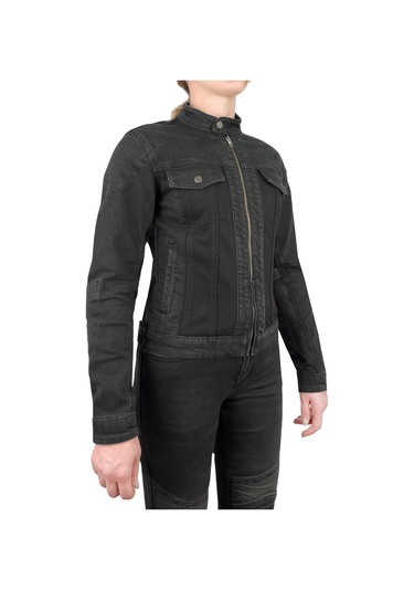 The Biker Jeans Grey Ice Korumalı File Motosiklet Kot Montu Kadın