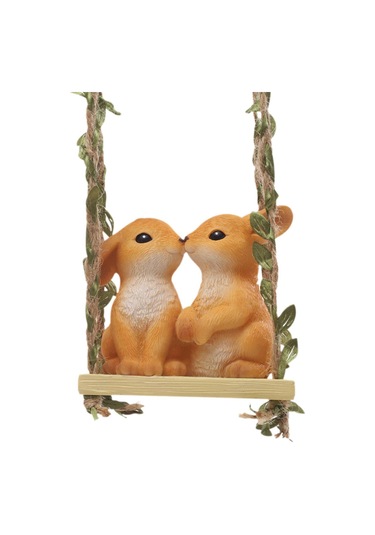 Homyl Swing Hayvan Bahçesi Komik Hediye Açık Tavşan-heykeli