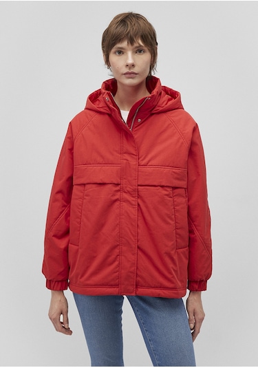 Mavi - Kapüşonlu Kırmızı Ceket 1110348-70461 Kırmızı