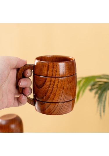 Ahşap Yaratıcı Masif Ahşap Damlama Önleyici Ve Haşlanmaya Karşı Dayanıklı Çin Tarzı Bardak Ahşap Bira Kupası Ahşap Retro Su Bardağı