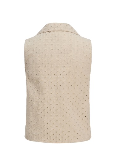 Jack & Jones Kadın Gömlek Yaka Fermuar Kapamali Bluz - Selma - 12277424 Fog