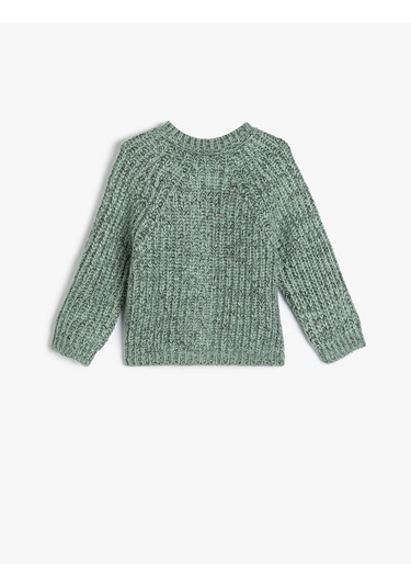 Koton Örgü Hırka Düğme Kapamalı Uzun Kollu Yuvarlak Yaka Yeşil 5wmb90007tt Yeşil