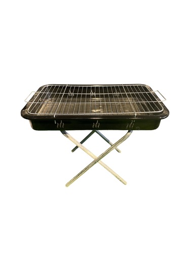 Ayaklı Orta Boy Mangal Kırmızı - Siyah