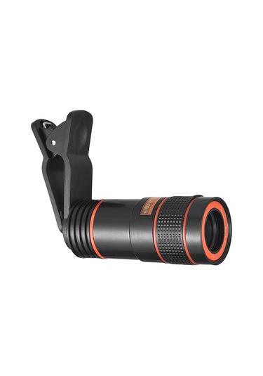 Wezone 8x Zoom Cep Telefonu Teleskopu - Optik Lensli Uzaktan Fotoğraf Çekim Aleti, Çoğu Akıllı Telefonla Uyumlu, Siyah