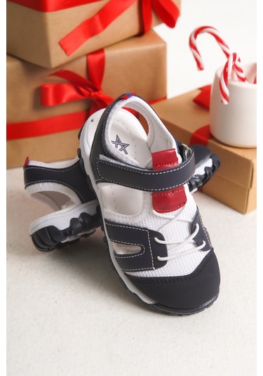 Çinçon Günlük Ortopedik Erkek Çocuk Sandalet Ayakkabı Lacivert