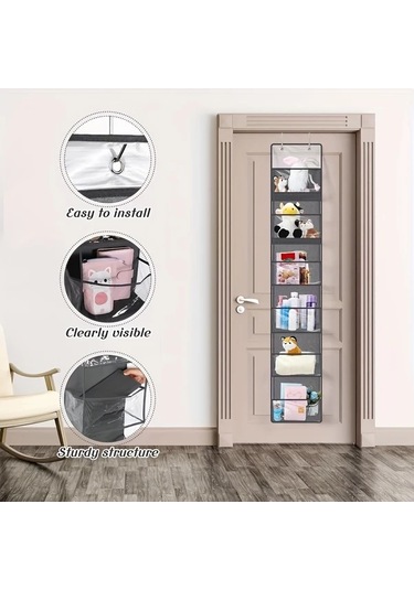 Hightower Gri 4 Bölmeli Asılı Çok Katmanlı Oyuncak Ve Organizatör Çantası Diğer