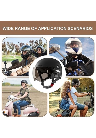 Lemestar Jialan Jl Motosiklet Kaskı - Siyah, Hafif Ve Konforlu Scooter Kaskı