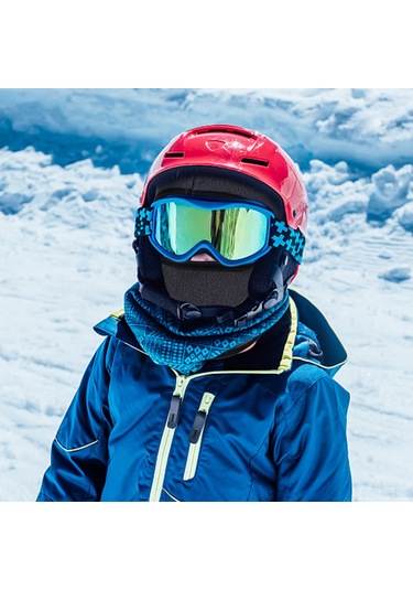 Geeroyoo Çocuklar İçin Kışlık Polar Balaklava - Kayak, Snowboard Ve Açık Hava Aktiviteleri İçin Isıtıcı Başlık, Mavi Mavi