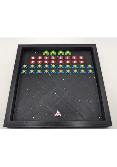 Galaga Level 1 3d Baskı Tablo Çerceve