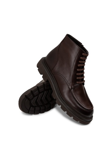 Deery Hakiki Deri Kahverengi Yüksek Taban Erkek Bot - 01979mkhve01 Kahverengi