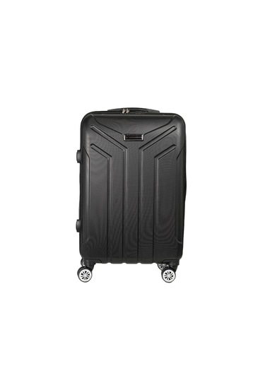 Vegmann Tartılı Scavel Siyah Orta Boy Valiz Siyah