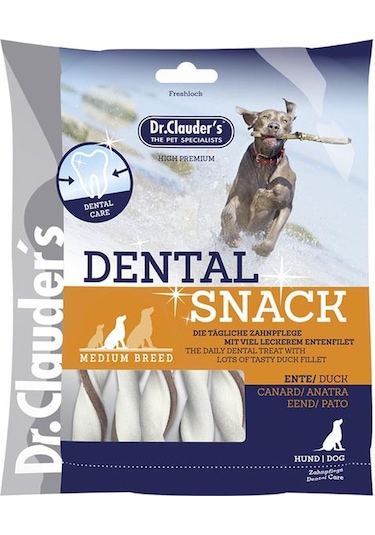 Dr. Clauder's Dental Snack Ördekli Orta Irk Yetişkin Köpek Ödülü 170 G