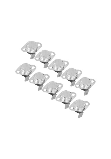 10 Adet Termostat Termal Anahtar Manuel Sıfırlama Bimetalik Çip Sıcaklık Kontrol Anahtarı 10a 250v 120