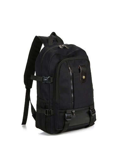 Aubyhe Erkekler İçin Kanvas Sırt Çantası - Büyük Kapasiteli, Okul/seyahat/uygun, Telefon-tablet-su Böceği Saklama, Siyah Siyah