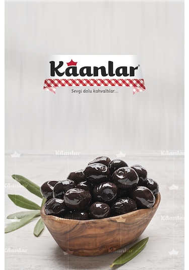 Kaanlar Az Tuzlu Doğal Siyah Zeytin Teneke 800 G