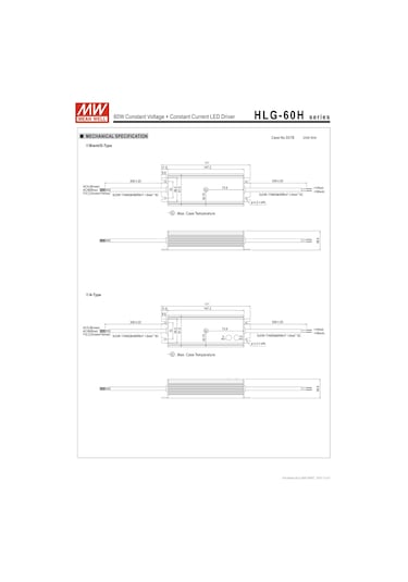 Meanwell Hlg-60h-24b -60w 1-10vdc 3in1 Dım Ip67 Led Sürücü Driver