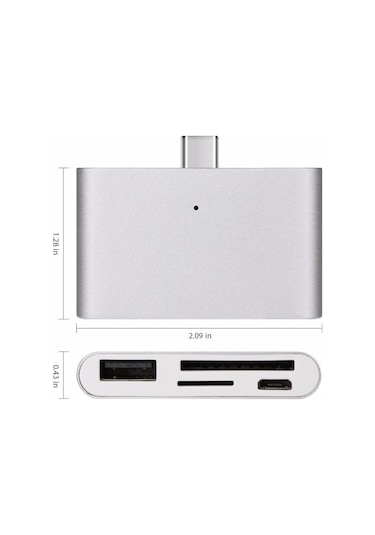 Type C Usb 3.1 Kart Okuyucu 4397A Sd Microsd Tf Hub All In Çeviri