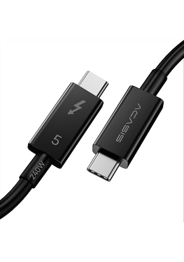 Acasis 1m Thunderbolt5 80Gbps 8K 60Hz 120Gbps,240W,Type-C Kablo