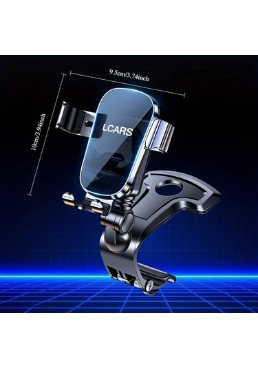 Boatshop1 Lcars Premium Gümüş Alaşımlı Ayna Araç Telefon Tutucu Geliştirilmiş Navigasyon Desteği Dönebilen Gösterge Paneli Montajı