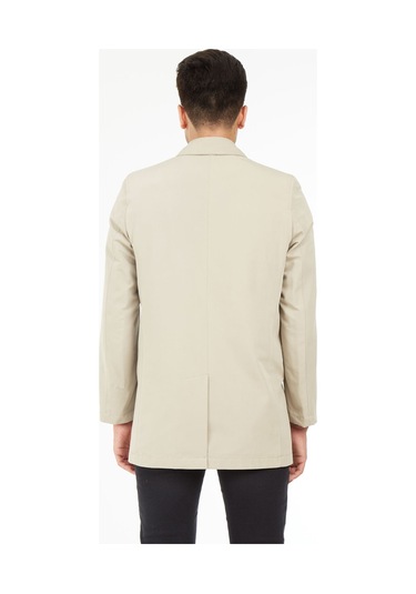 Sposo 1668 Düğmeli ve Fermuarlı Bej Erkek Kısa Pardesü Bej