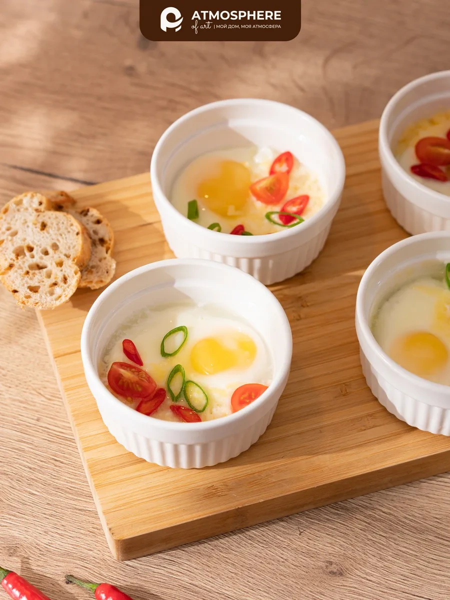 Atmosphere Of Art Porselen Fırın Kapları Ve Kokotni Seti, 4 Parça 135470958 Beyaz