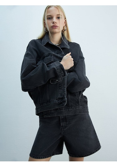 Ltb Celıa L Oversızed Jean Ceket 010096124316047 55799 Koyu Gri