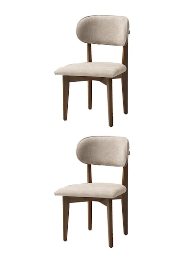 Nergis Sandalye Ahşap Gürgen 2 Li Set Cafe,restaurant,mutfak,salon,yemek Odası Sandalyesi Ceviz