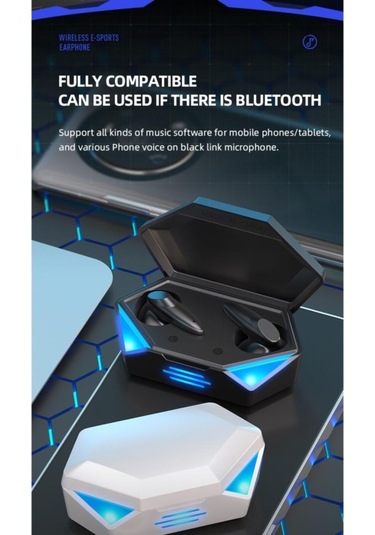 Blueinter G20 TWS Bluetooth 5.2 RGB Kulak İçi Oyuncu Kulaklığı