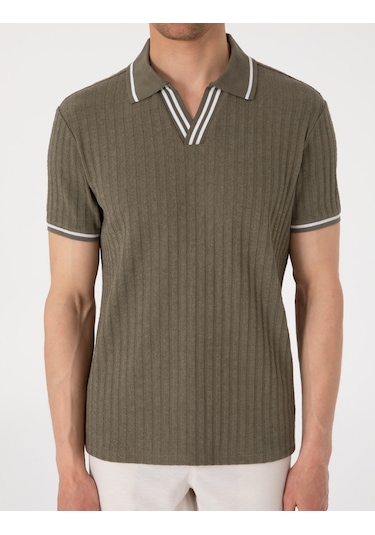 Pierre Cardin Erkek Haki Tişört 50310162-vr027 Haki