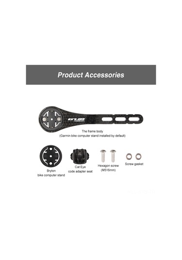 Symbee Gub 692 Karbon Fiber Bisiklet Kodu Tablosu Tutucu, Hafif, Yüksek Dayanıklı, Garmin/cat Eye/bryton Uyumlu, Kol Saati Tutucu Siyah Siyah