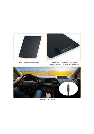 Wezone 15w Güneş Paneli Seti - Çift Usb & Type-c, Su Geçirmez, Ev/ofis/araç İçin Taşınabilir Şarj Çözümü