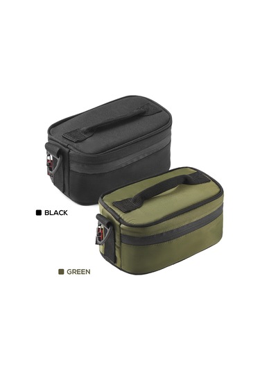 Symbee Siyah Isı Ve Soğuk Saklama Çantası - Poliester + Alüminyum Folyo İçli, Okul/iş/piknik İçin Taşınabilir Yemek Çantası 18x10x10 Cm Siyah